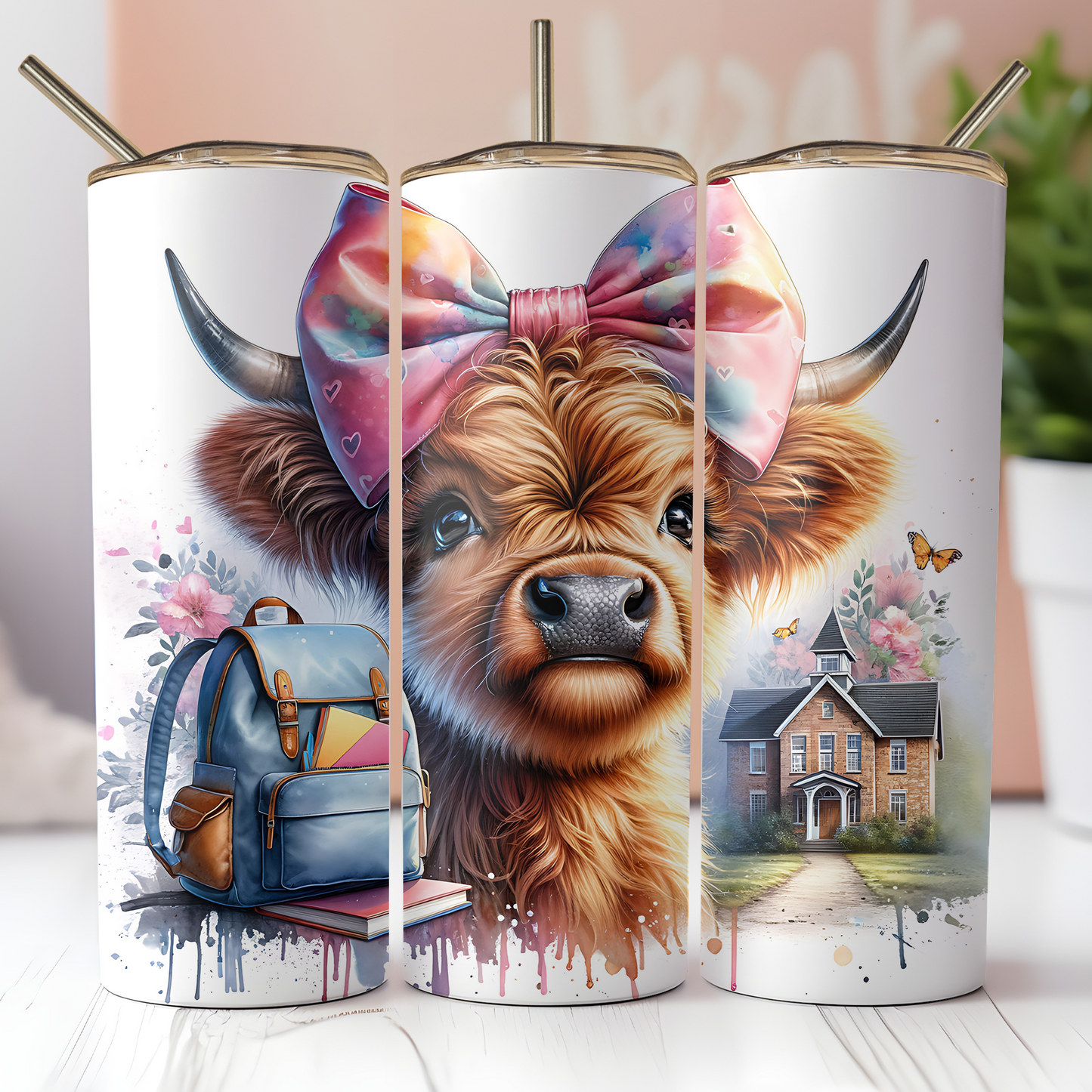 Highland Cow School Tumbler