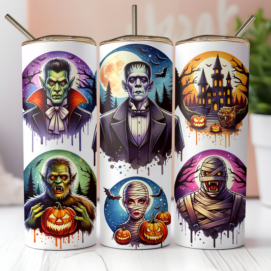 Halloween Monsters Tumbler 2