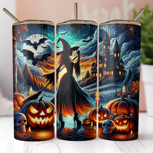 Haunted House Witch Tumbler