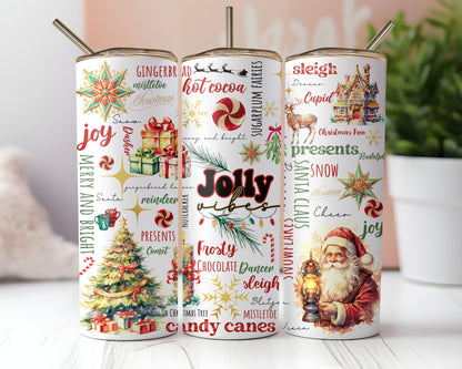 Jolly Vibes Sublimation Tumbler Transfer