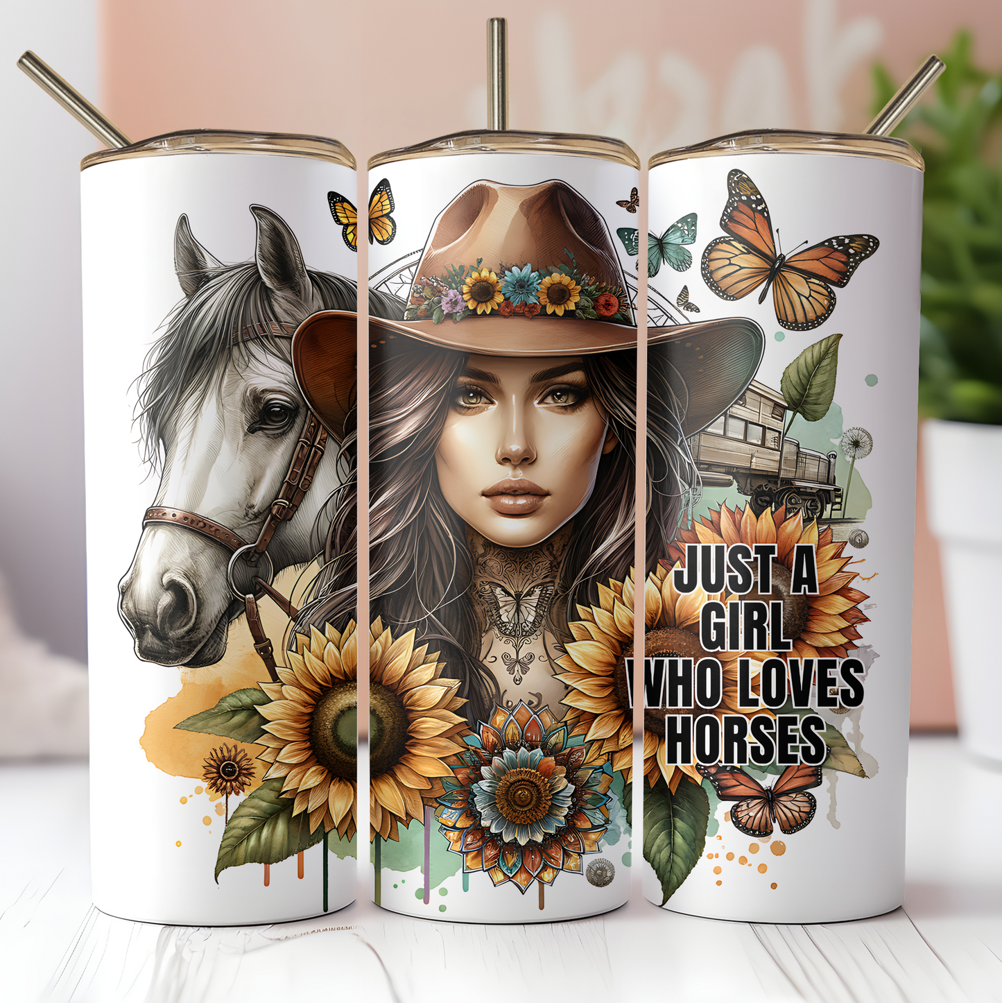 Just A Girl Who Loves Horses Tumbler 2