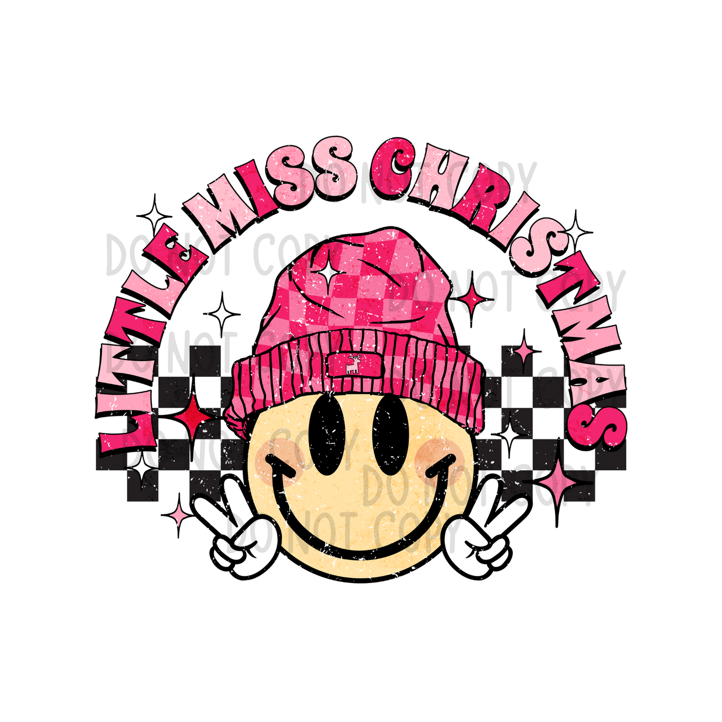 Little Miss Christmas SUBLIMATION TRANSFER (POCKET SIZE)