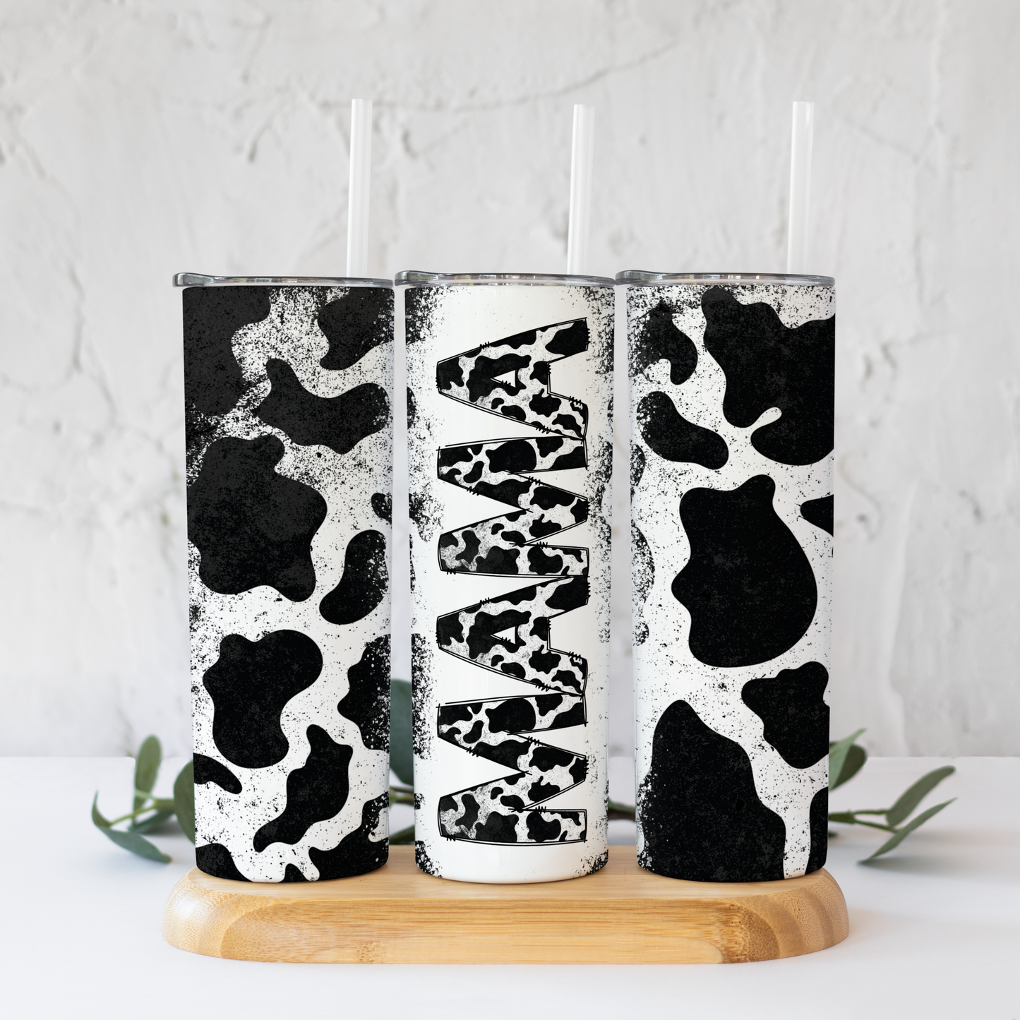 Personalized Cow Print Tumbler