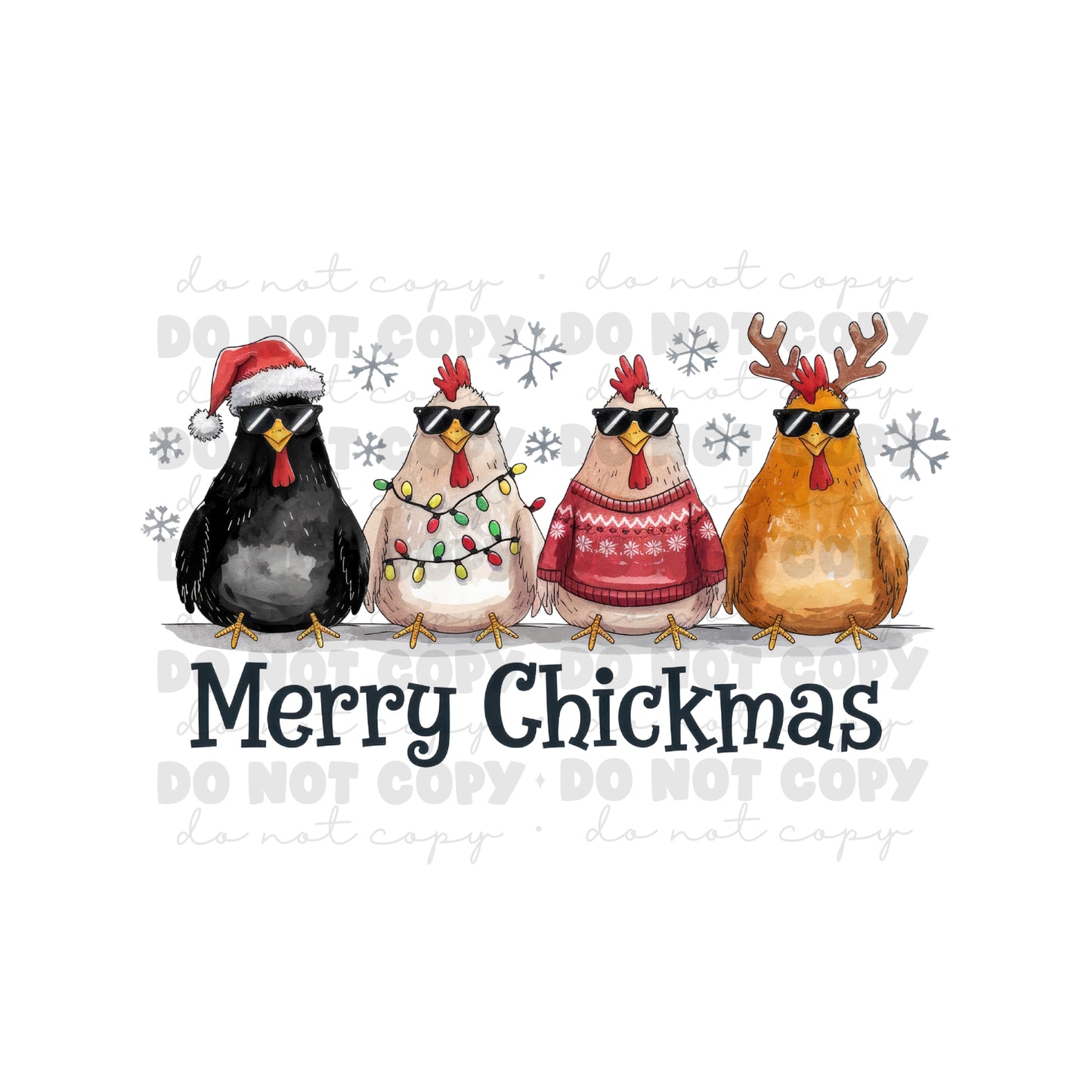 Merry Chickmas Sublimation Tumbler Transfer