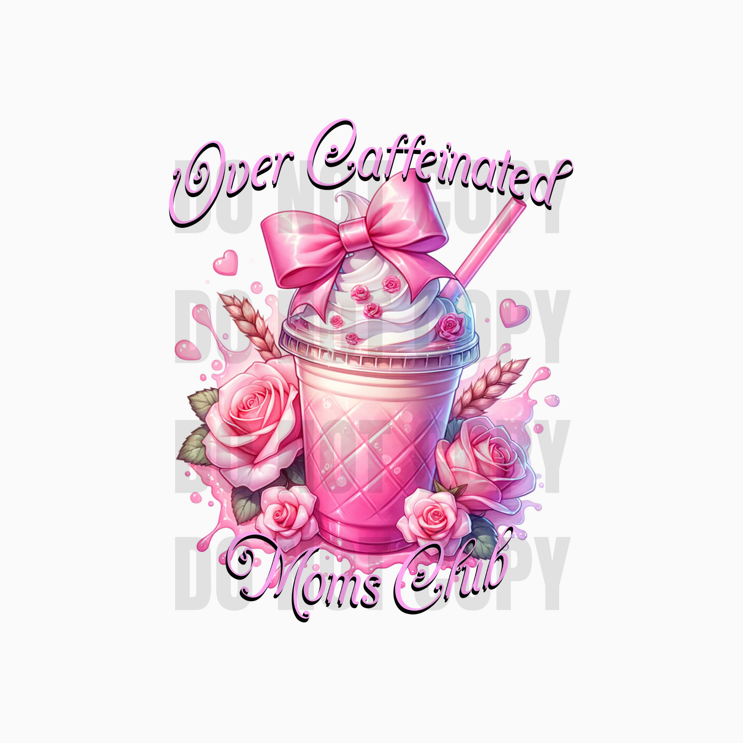 Moms Club Coquette Sublimation Tumbler Transfer