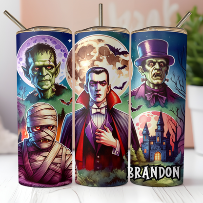 Halloween Monsters Tumbler