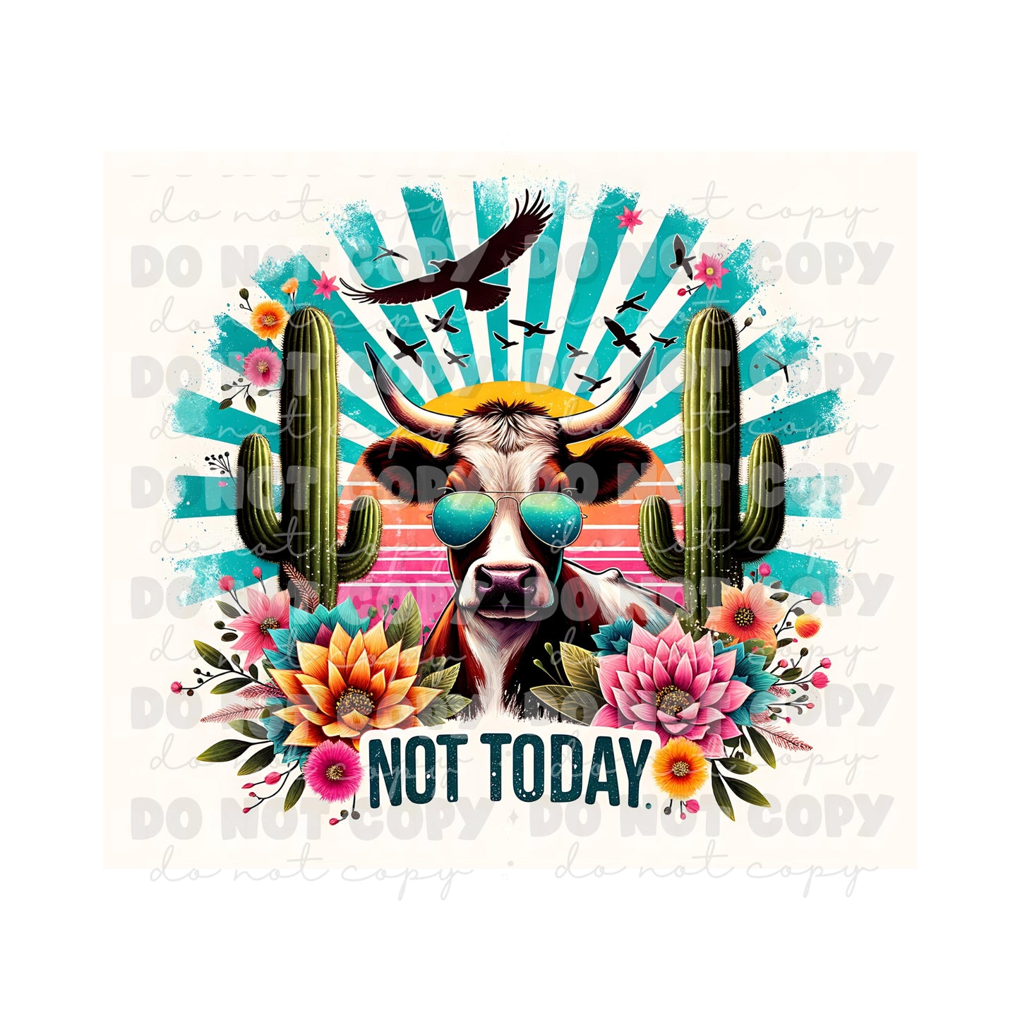 Not Today Sublimation Tumbler Transfer