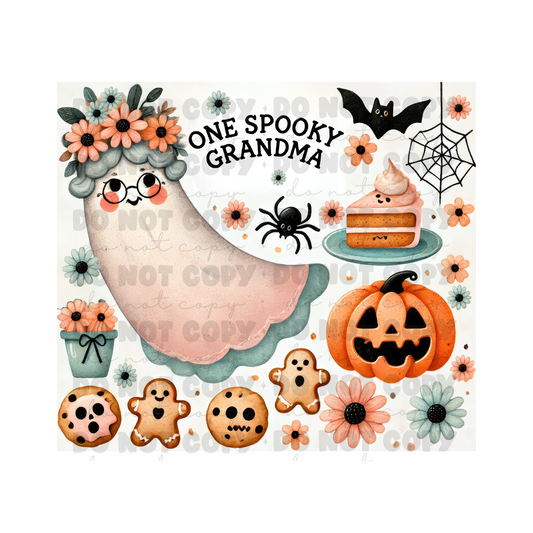 One Spooky Grandma Sublimation Tumbler Transfer