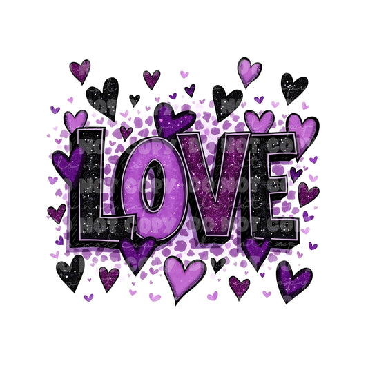 Purple Love Tumbler Sublimation Transfer