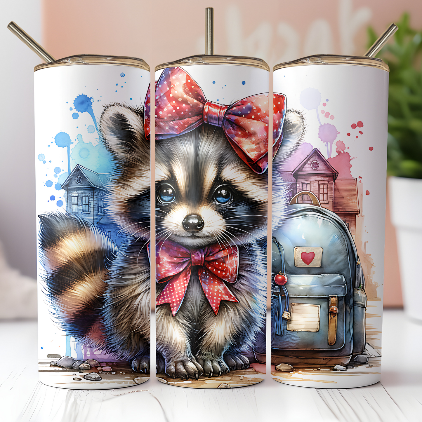 Raccoon School Tumbler