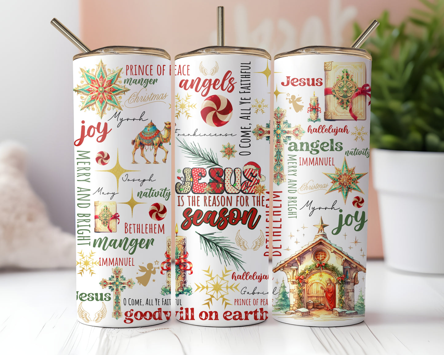 Jesus Is The Reason For The Season Tumbler Transfer