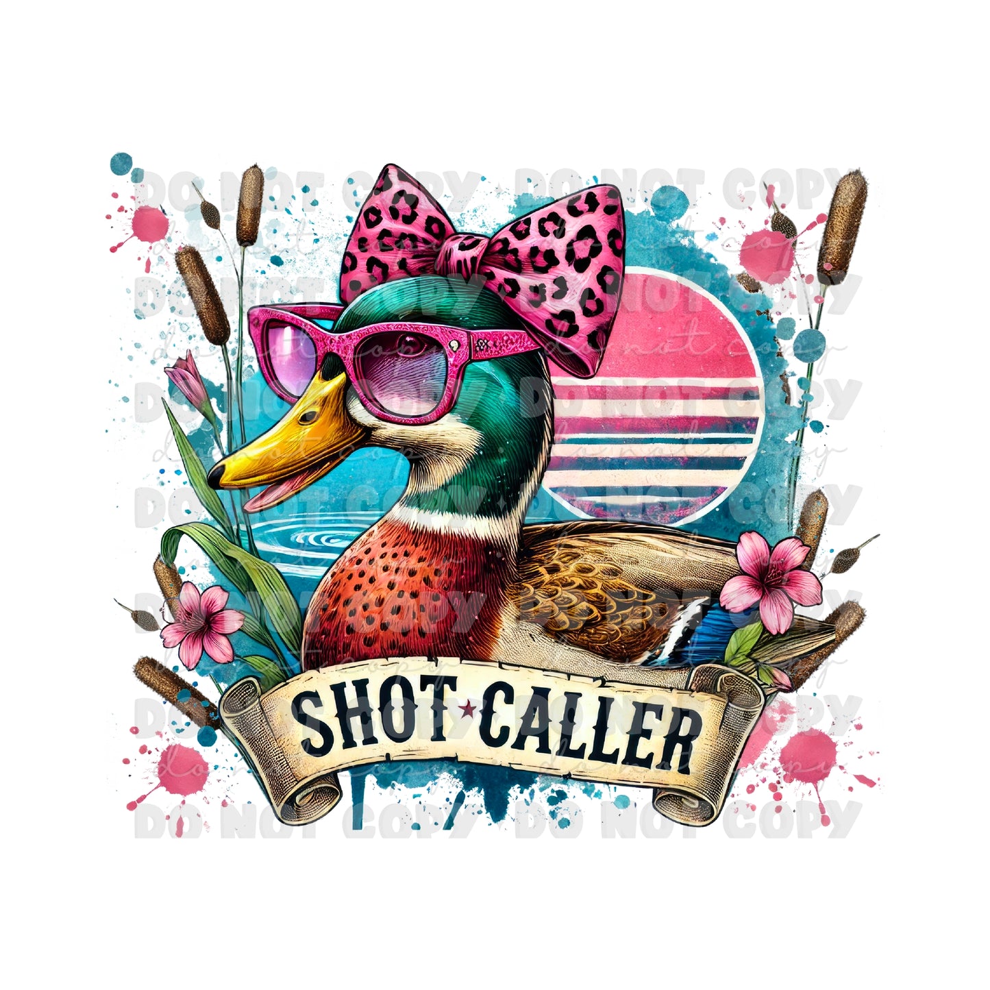 Shot Caller Duck Sublimation Tumbler Transfer