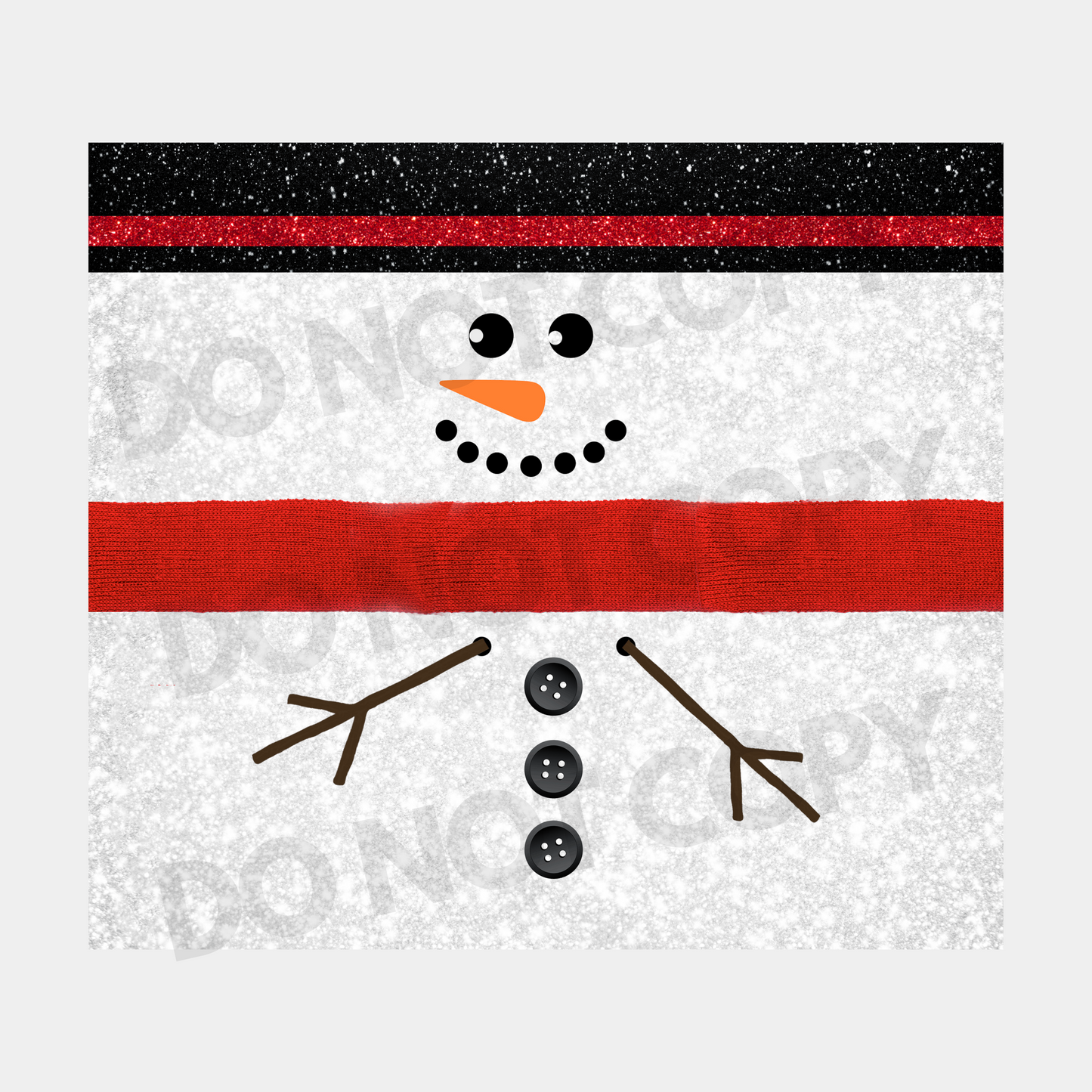 Snowman Sublimation Tumbler Transfer