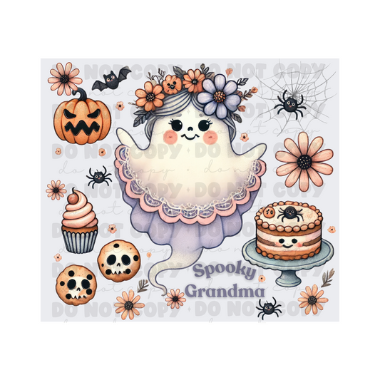 Spooky Grandma Sublimation Tumbler Transfer