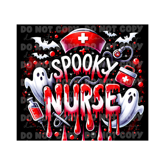 Spooky Nurse Sublimation Tumbler Transfer