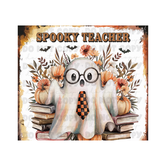 Spooky Teacher Sublimation Tumbler Transfer