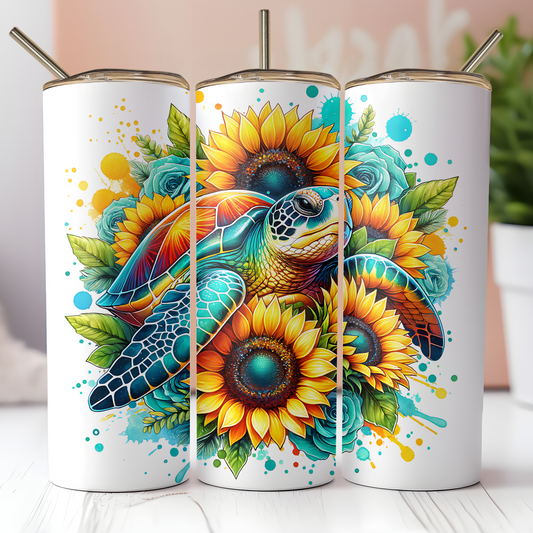 Sunflower Turtle Tumbler