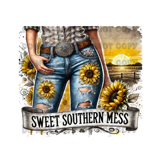 Sweet Southern Mess Sublimation Tumbler Transfer