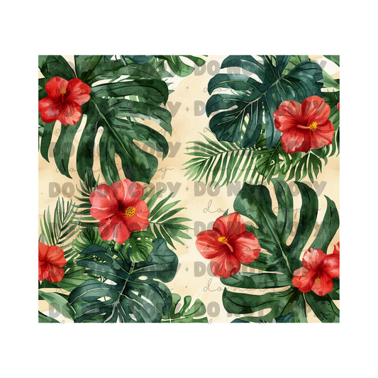 Tropical Floral Tumbler Sublimation Transfer