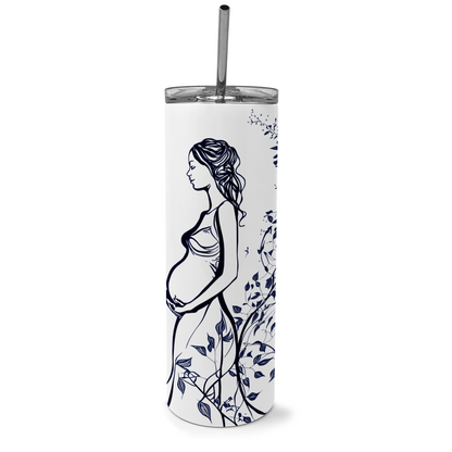 Mother And Baby Line Art Tumbler