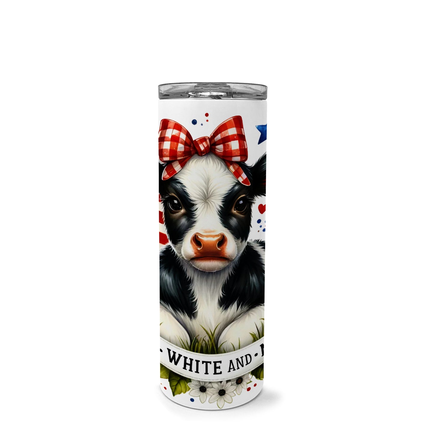 Red White and Moo Tumbler