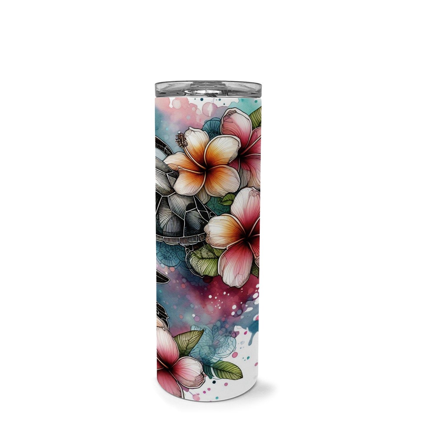 Turtles and Flowers Tumbler
