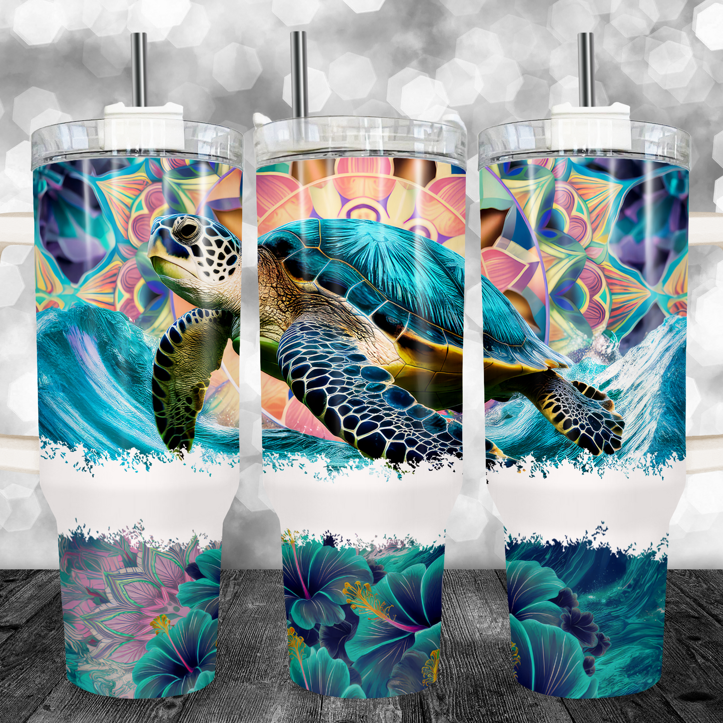 Sea Turtle 40oz Tumbler Sublimation Transfer ONLY