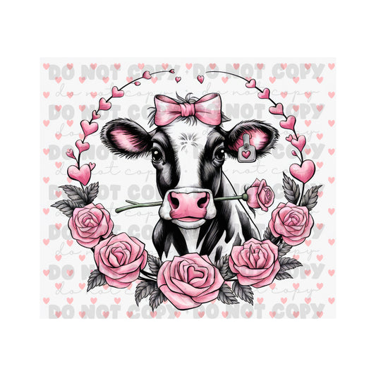 Valentine Dairy Cow Tumbler Sublimation Transfer