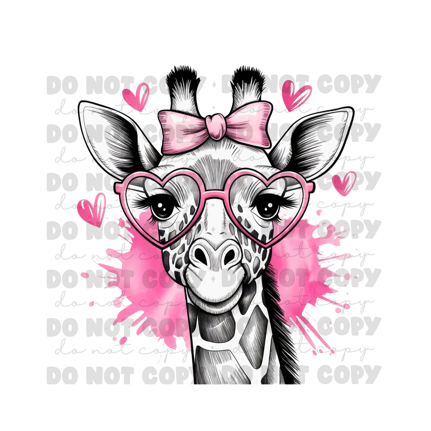 Valentine Giraffe SUBLIMATION TRANSFER