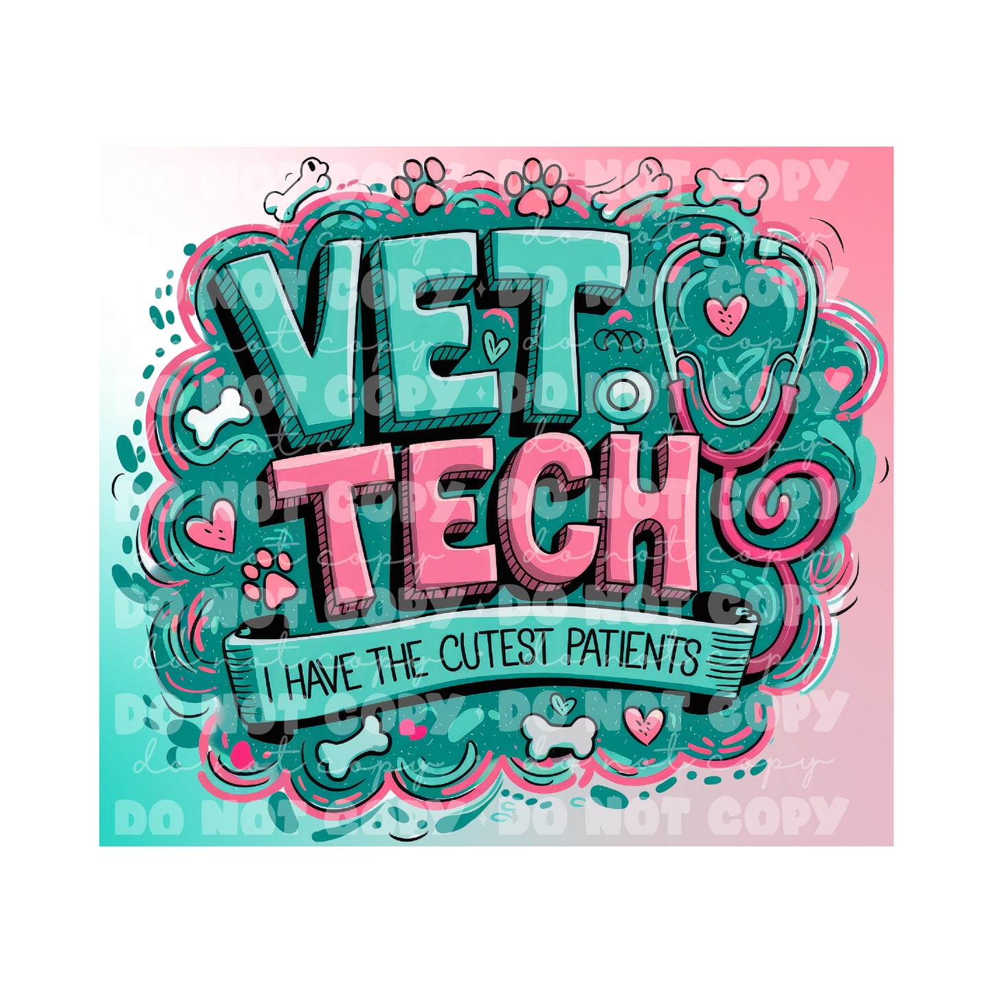 Vet Tech Tumbler Sublimation Transfer