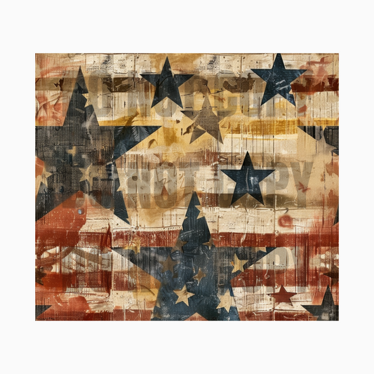 Vintage Patriotic Sublimation Tumbler Transfer