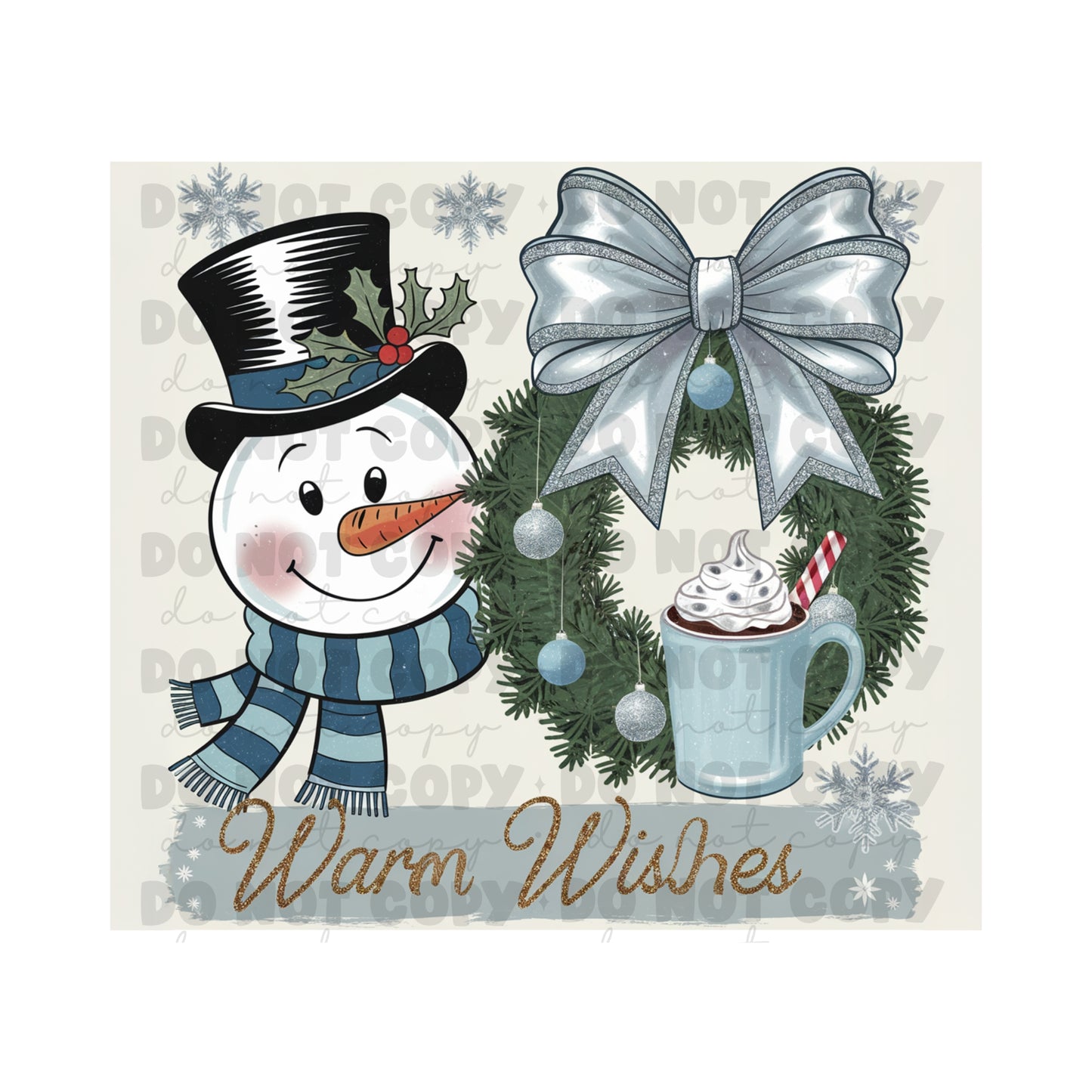 Warm Wishes Sublimation Tumbler Transfer