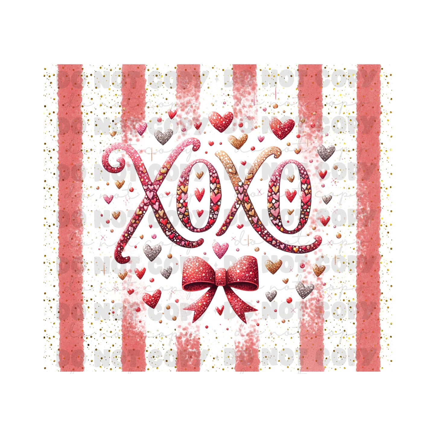 XOXO Valentine Tumbler Sublimation Transfer