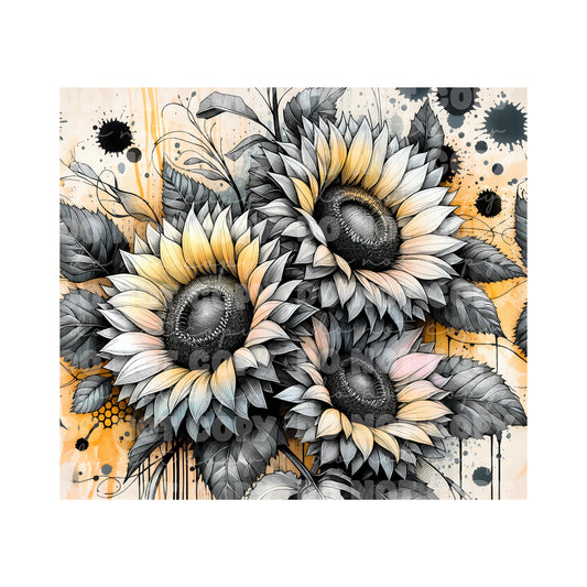 Sunflowers Tumbler Sublimation Transfer