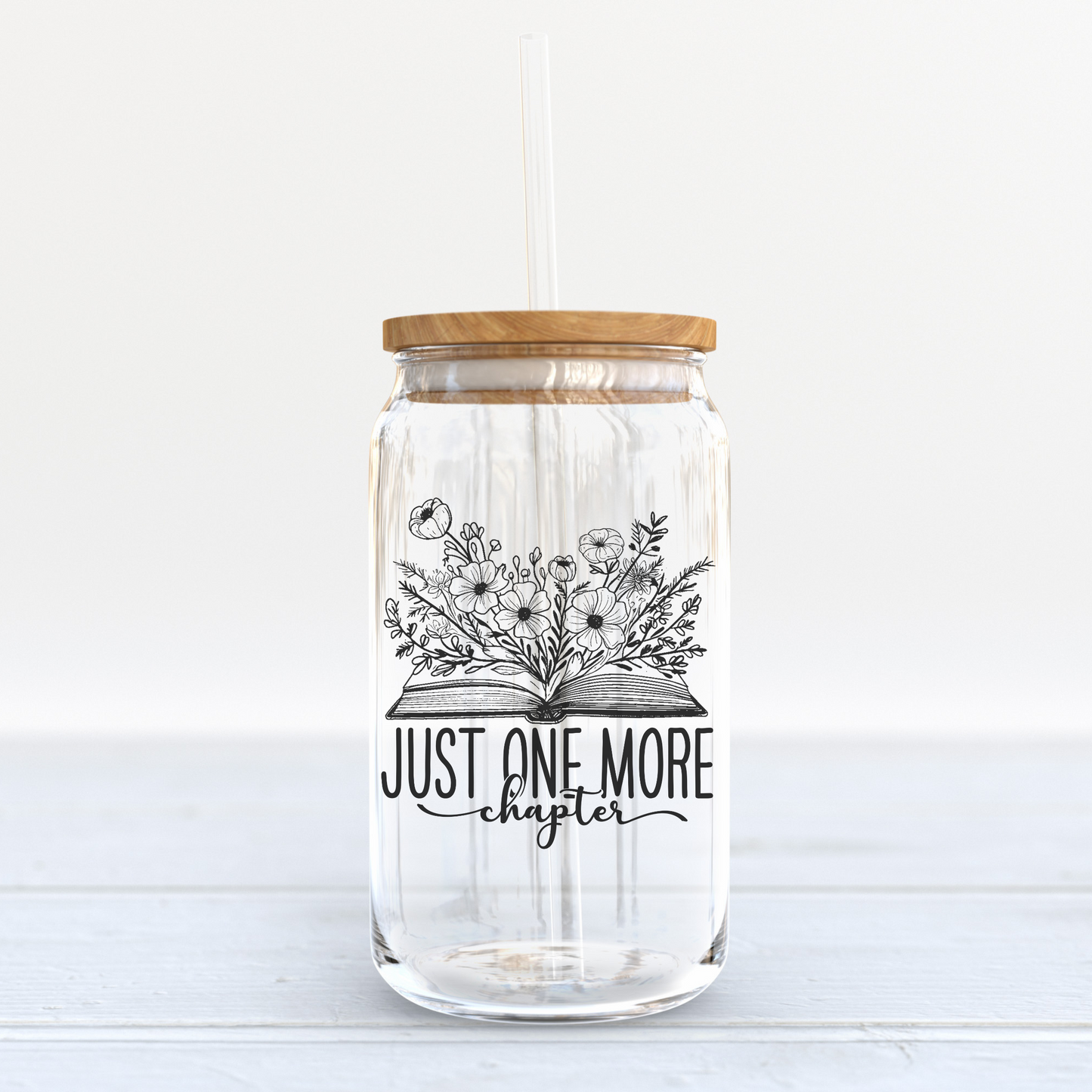 Just One More Chapter Glass Cup