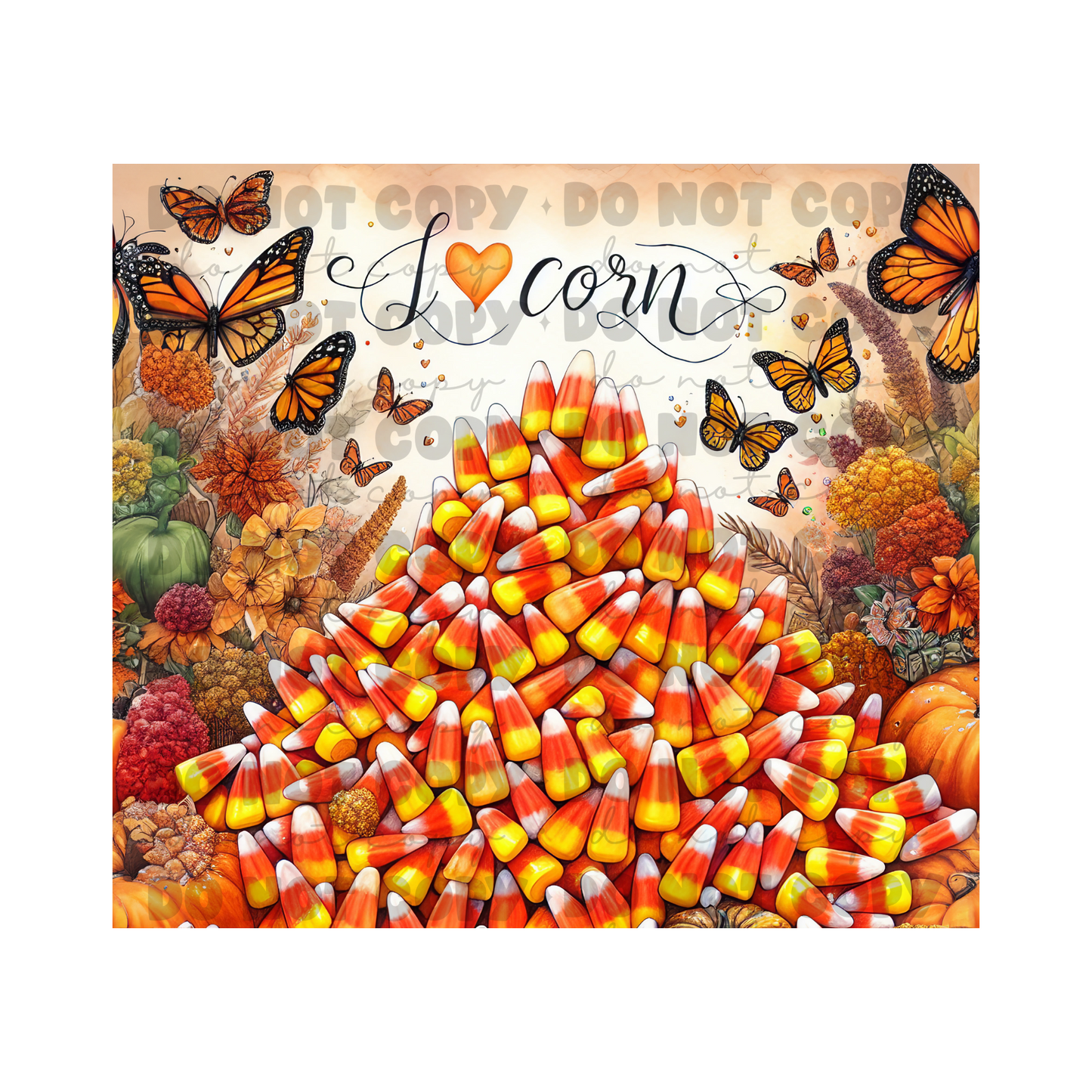 Candy Corn Sublimation Tumbler Transfer