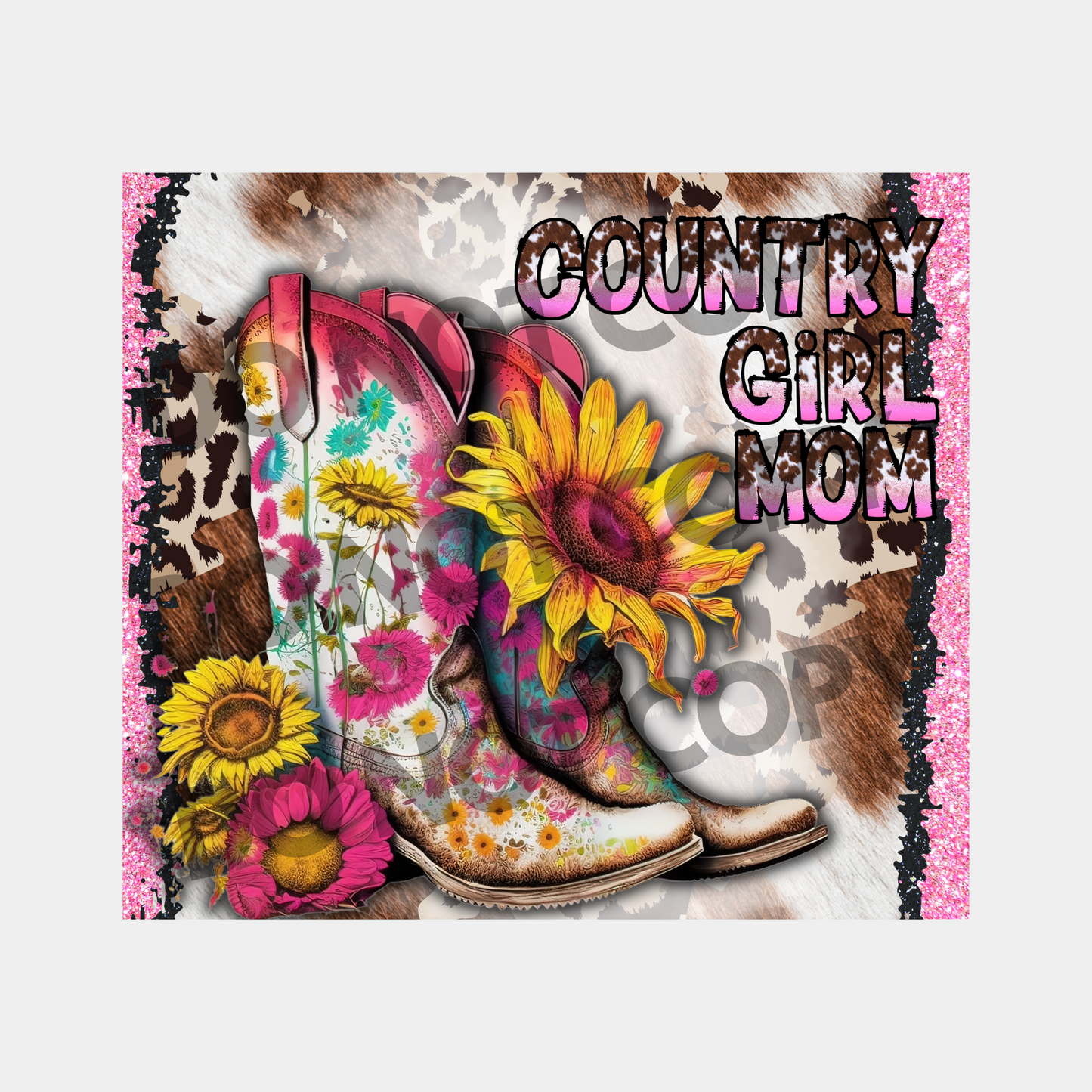 Country Girl Mom Tumbler Transfer