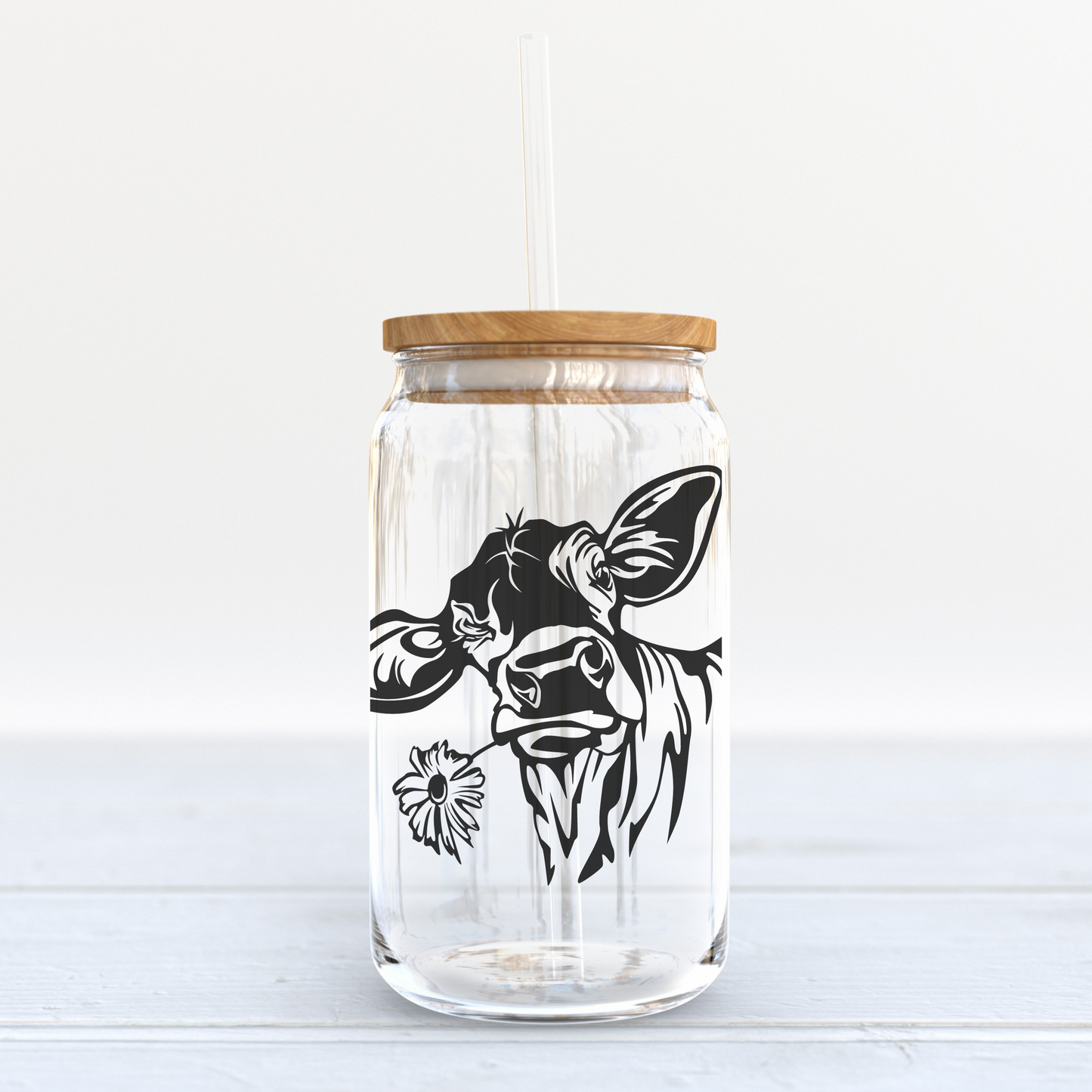 Cow Face Glass Cup