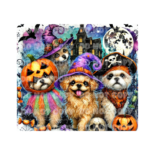 Dogs Halloween Sublimation Tumbler Transfer