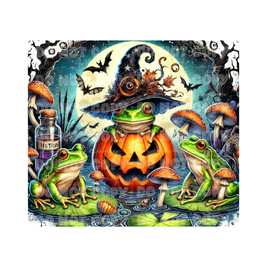 Halloween Frogs Sublimation Tumbler Transfer