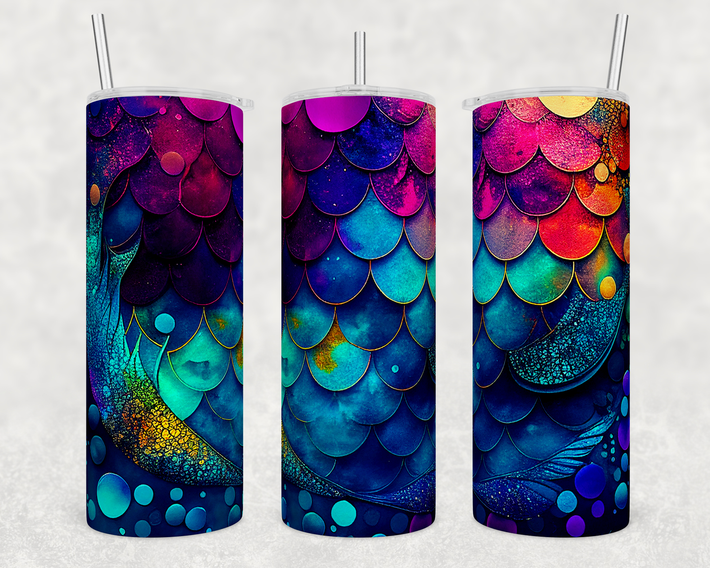 Mermaid Scales Sublimation Tumbler Transfer 2