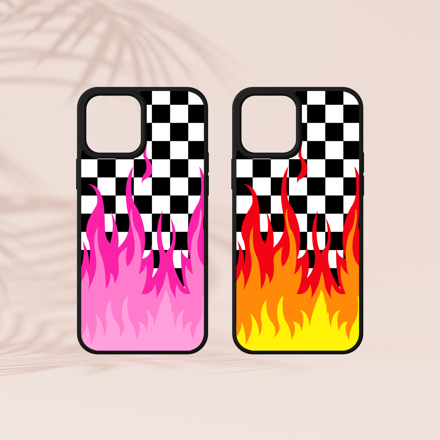 Checkered Flames Phone Case