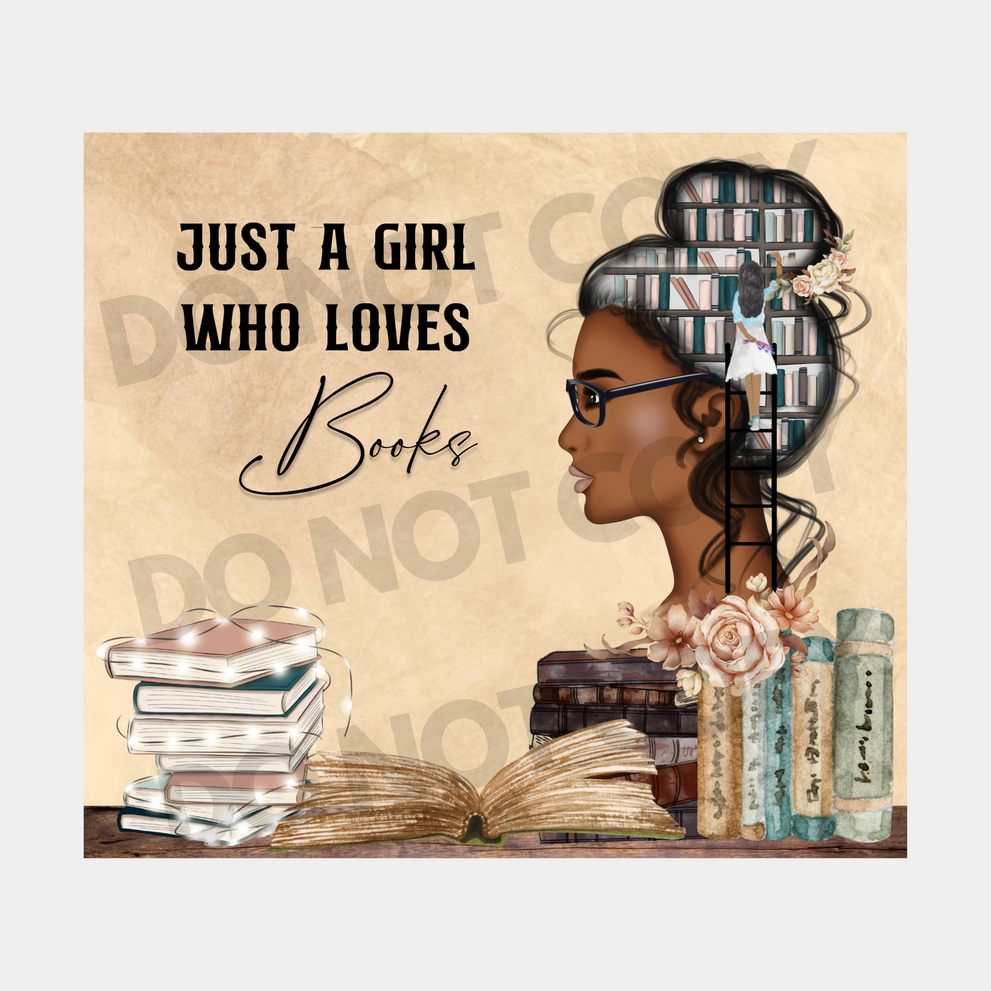 Just A Girl Who Loves Books Tumbler Transfer