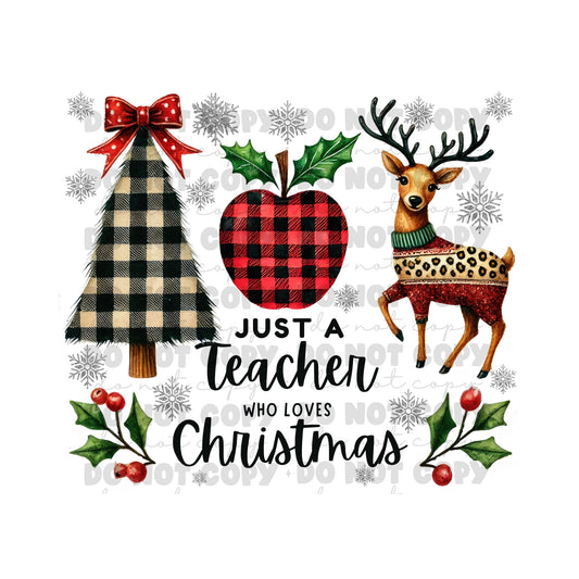 Teacher Christmas Tumbler Sublimation Transfer