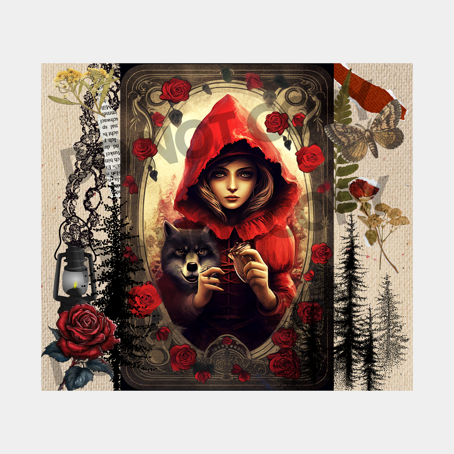 Riding Hood Magical Sublimation Tumbler Transfer