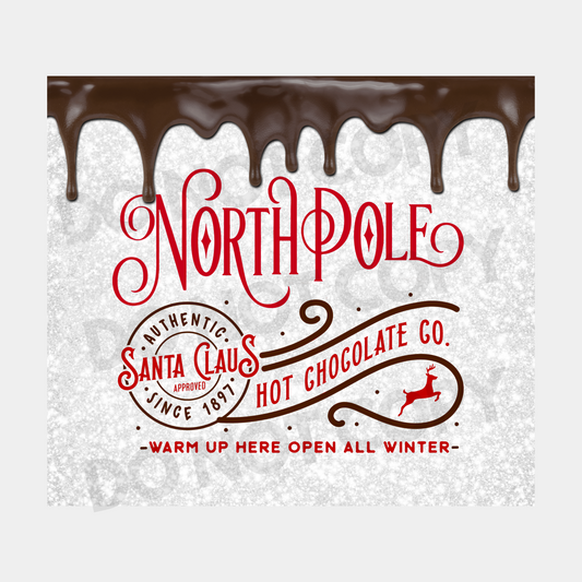 North Pole Sublimation Tumbler Transfer