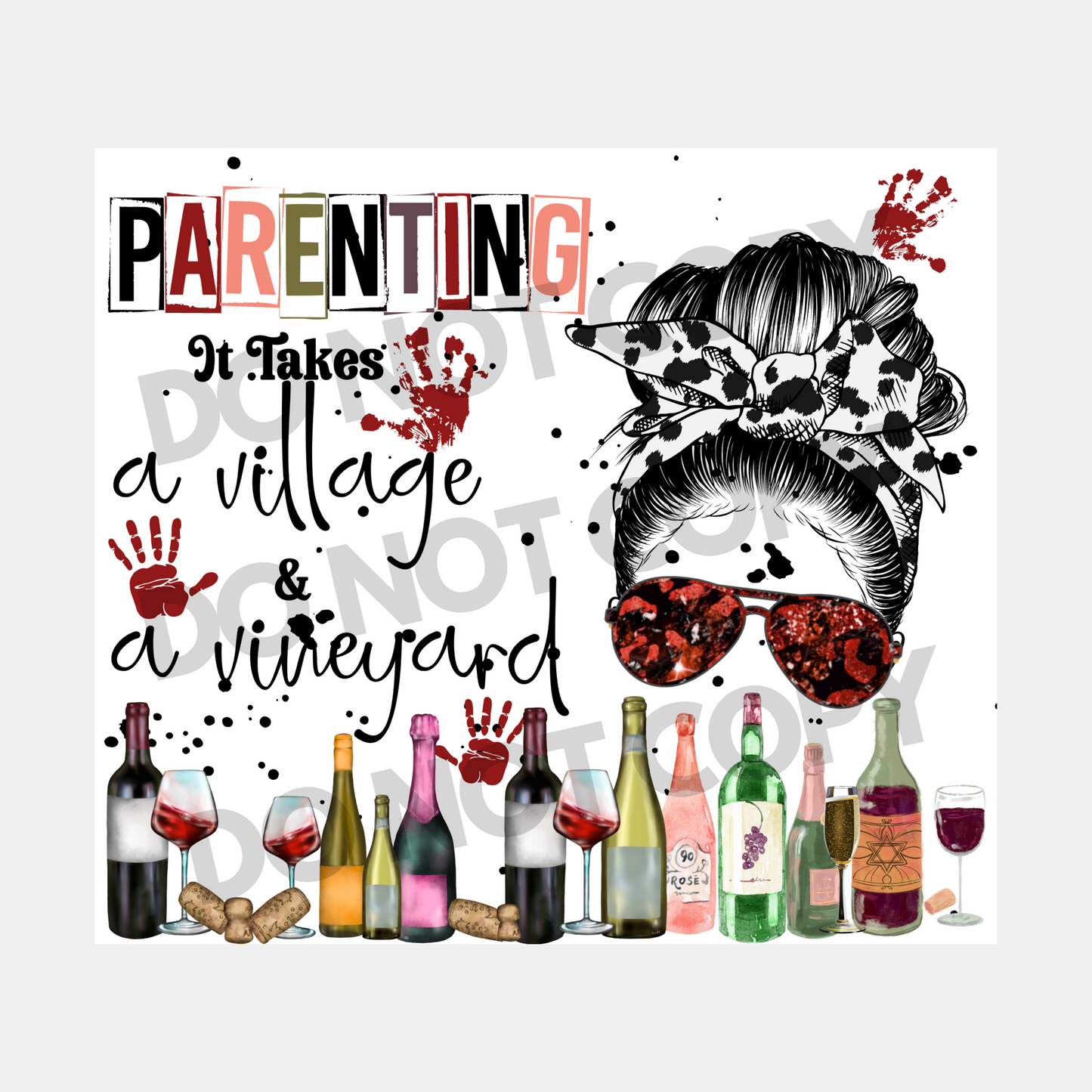 Parenting Sublimation Tumbler Transfer