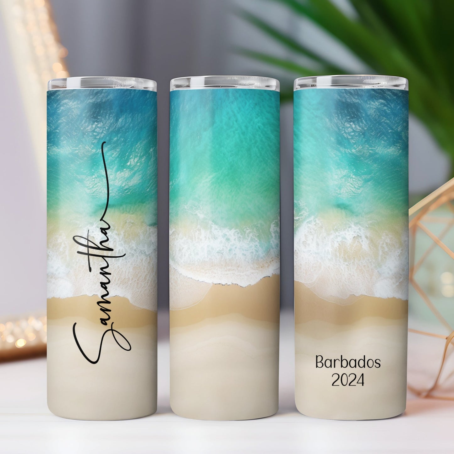 Personalized Beach Vacation Tumbler