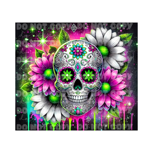 Sugar Skull Tumbler Sublimation Transfer