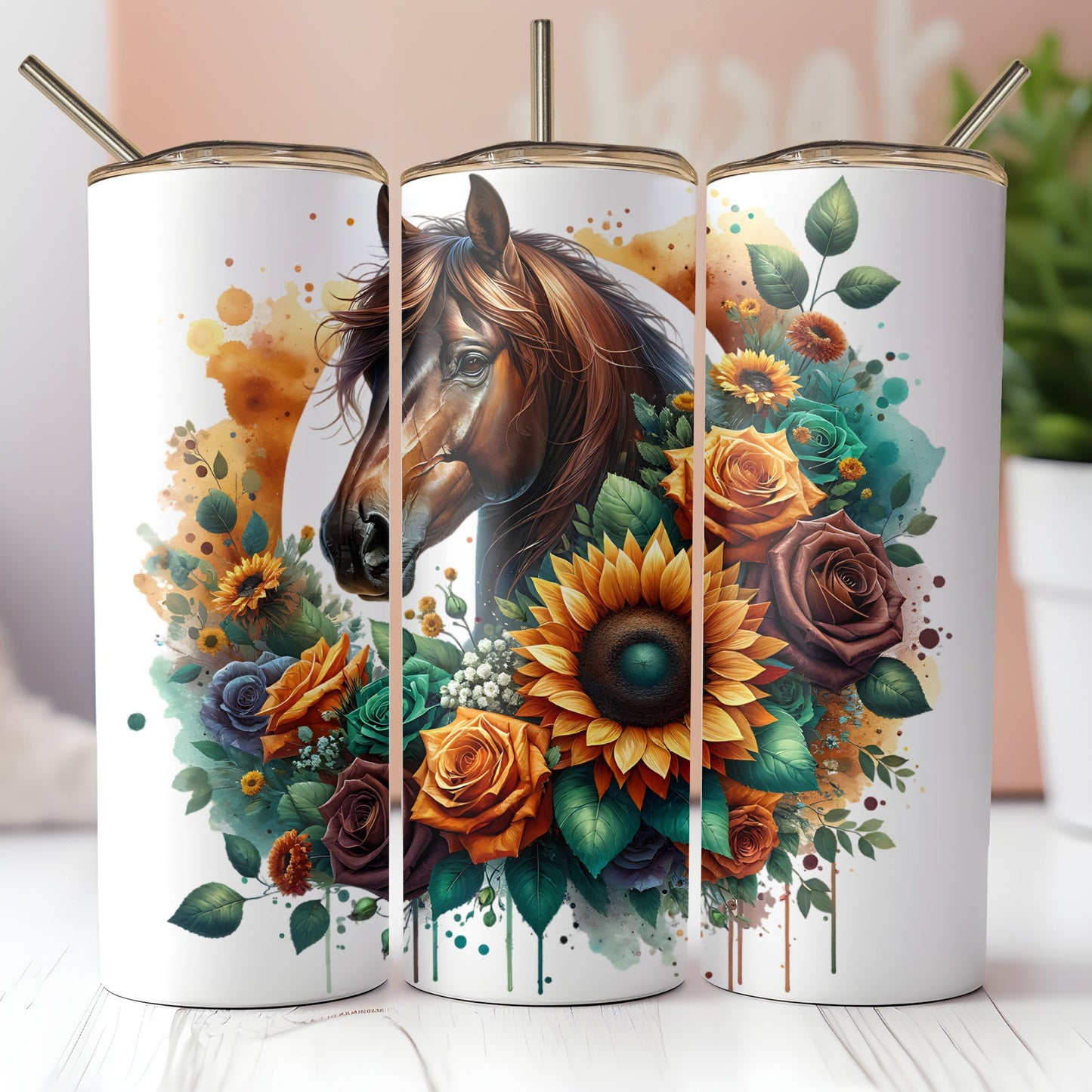 Sunflower Horse Tumbler